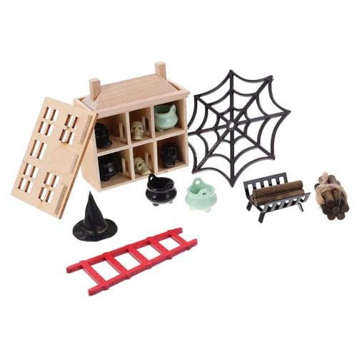 ABOOFAN 1 Juego De Casa De Muñecas Muebles De Decoración del Hogar Adorno De Casa De Muñecas De Halloween Suministros para Fiesta De Halloween Diseño De Escena Kit De Bricolaje para