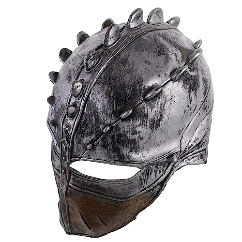 ABOOFAN Casco Caballeros Templarios Casco De Caballero Romano Accesorio De Traje Medieval Disfraz De Casco Romano Casco Berserker Articulos De Ropa Material Plástico De Pvc Hombre Pirata