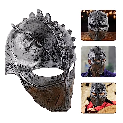 ABOOFAN Casco Caballeros Templarios Casco De Caballero Romano Accesorio De Traje Medieval Disfraz De Casco Romano Casco Berserker Articulos De Ropa Material Plástico De Pvc Hombre Pirata