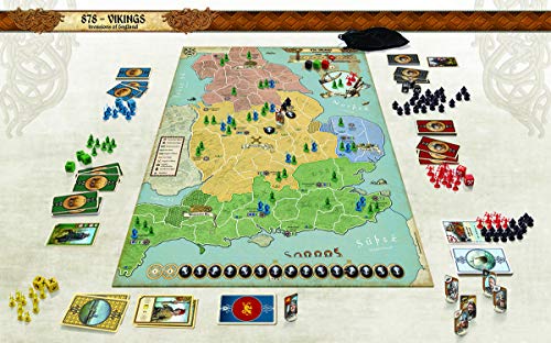 Academy Games - Birth of Europe 878 Vikings Invasion of England - Board Game - Ages 12 and Up - 2-4 Players - English Version