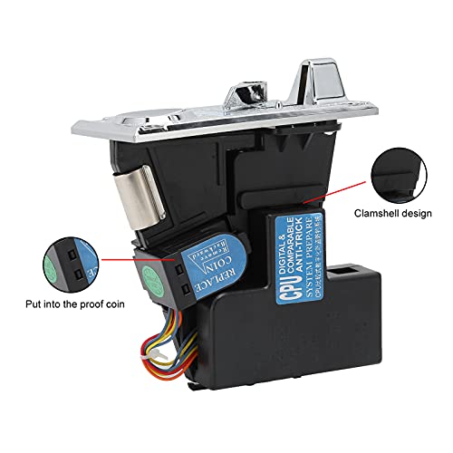 Aceptador de Monedas de Puntuación Precisa Compatible con Máquinas Expendedoras Arcade, Selector de CPU Antiinterferencias, Fácil de Usar, Adecuado para Consolas de Juegos