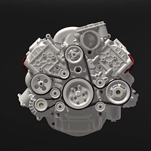 Aetheria MAD RC simulado operación dinámica modelo de motor V8, kit de montaje de modelo de motor de combustión interna, juego de juguetes de bricolaje para AX90104 SCX10Ⅱ Capra VS4-10 Pro/Ultra