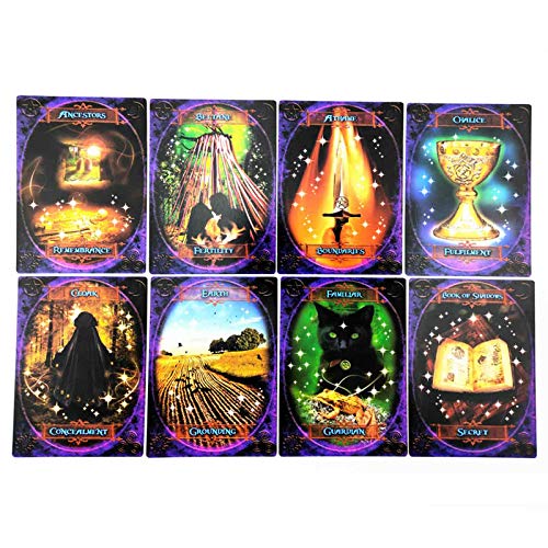 AIZYR 48 Piezas Edición Inglesa Cartas del Tarot del Oráculo De La Sabiduría De Brujas, Juegos De Mesa De Cartas del Tarot Juegos De Cartas De Juego Divertidos para Fiesta Familiar