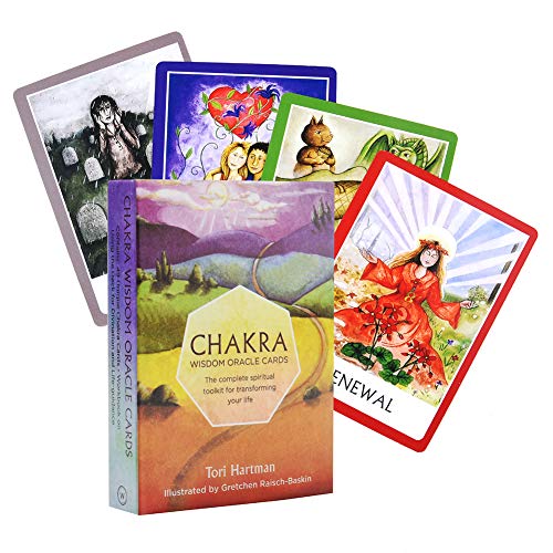 AIZYR Tarot Diario Juegos De Tarot, 49 Cartas De La Baraja del Tarot Cartas De Oráculo De Sabiduría De Chakra para Juegos De Mesa De Fiesta Familiar (Versión Inglesa)