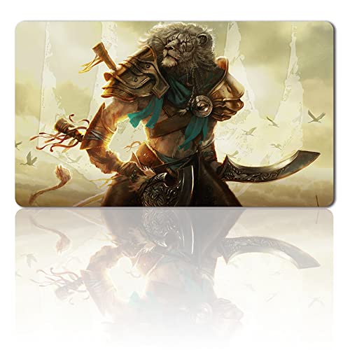 Ajani Mentor of Heroes, juego de mesa MTG Juegos Alfombras + Bolsa impermeable gratuita, TCG Card Game Table Mat Tamaño 60 x 35 cm, alfombrilla de ratón compatible con Digimon MTG TCG CCG RPG