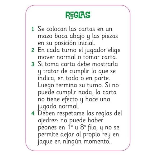 Ajedrez21 Cartas de la Suerte de ajedrez, Ideal para Aficionados y Clubes, para Aumentar la Creatividad y diversión de niños y Adultos