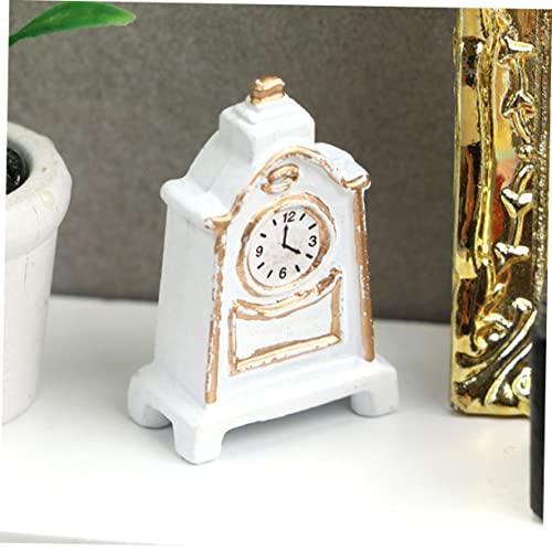 Alasum 2 Piezas Reloj Analogo Accesorios De Decoracion Reloj De La Escuela Gran Reloj Ben Reloj De Casa De Muñecas Adorno De Reloj De Pie Niño Pequeño Reloj Blanco Aleación Antiguo