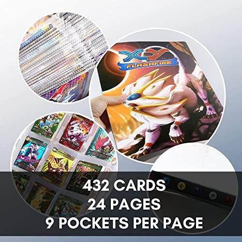 Álbum para 432 Cartas, Libro con fundas de plástico para tarjetas o cromos, Ilustraciones de personajes, álbum para tarjetas
