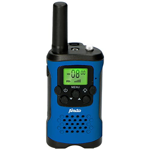 Alecto FR-175BW - Juego de Dos radios bidireccionales, Alcance de hasta 7 kilómetros, Azul/Negro