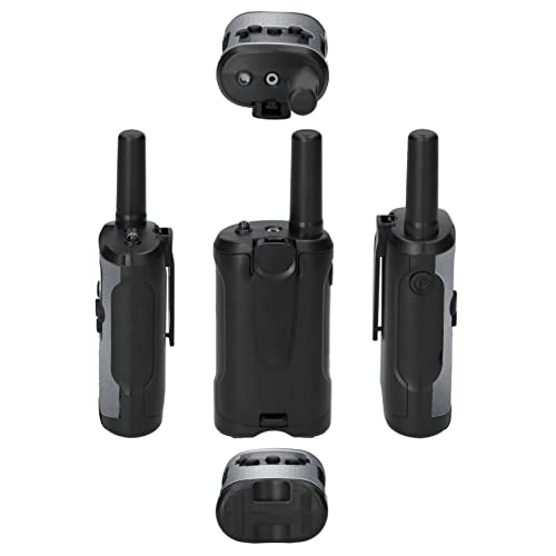 Alecto FR115GS - Juego de 2 radios para niños - Alcance hasta 5 kilómetros - Gris/Negro