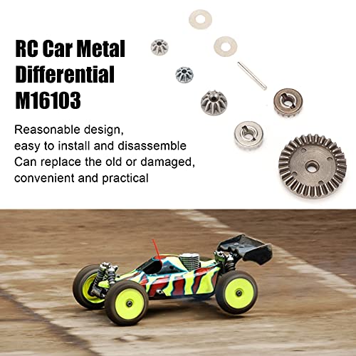 Alomejor Piñones de Engranaje Diferencial de Metal para Coches 1/16 RC con Engranaje Impulsor para 16889A 16889 SG1601 SG1602 M16103