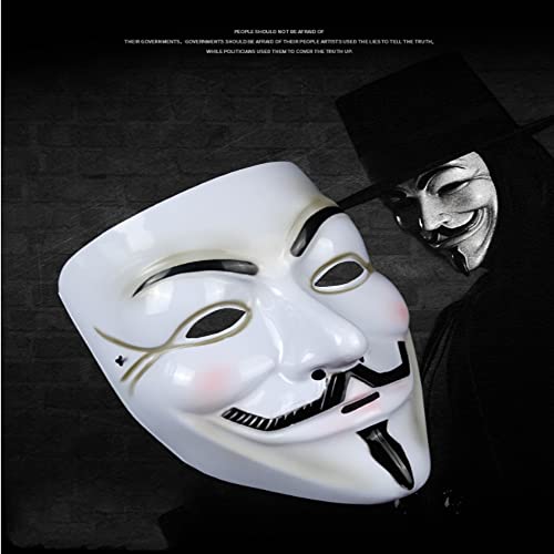 Amebleak Hacker Máscara, 4 Pcs V para Vendetta Máscara, Anonymous Mask, Máscaras Anonymous, Halloween Mask, Halloween Cosplay Accesorios Fiesta Props