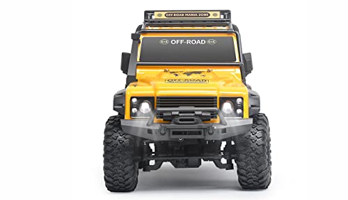 Amewi 22589 Dirt Climbing SUV Safari Crawler 4WD 1:10 RTR Incluye batería, Mando a Distancia, Cable de Carga, Amarillo