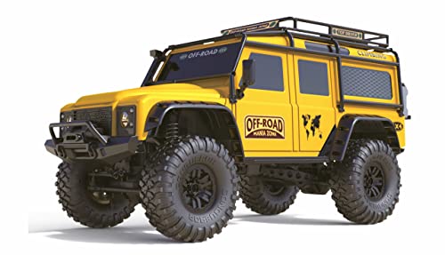 Amewi 22589 Dirt Climbing SUV Safari Crawler 4WD 1:10 RTR Incluye batería, Mando a Distancia, Cable de Carga, Amarillo