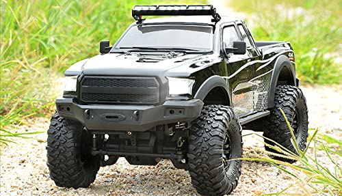 Amewi 22593 Dirt Climbing Pickup Crawler 4WD 1:10 RTR Negro Incluye Mando a Distancia, batería, Cable de Carga, Escala 1:10