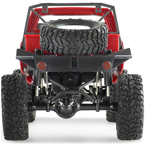 Amewi Pick-Up Truck Rojo Brushed 1:16 RC Coche a Escala 1:16 Eléctrico Camión Todoterreno 4x4 (4WD) RTR 2,4