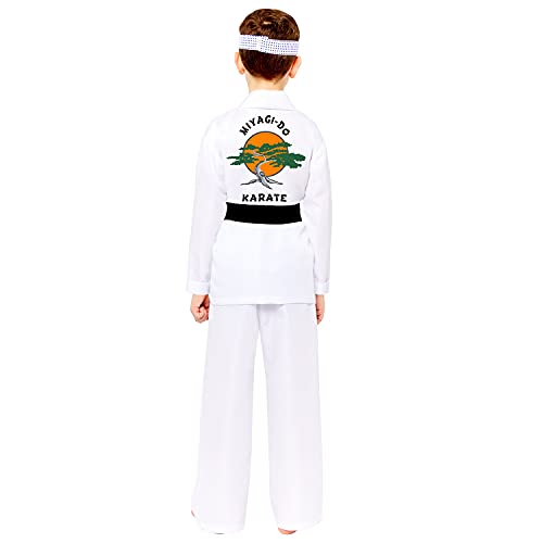 amscan Miyagi Do Karate 10-12 años Disfraz de fantasía, Blanco, Unisex niños