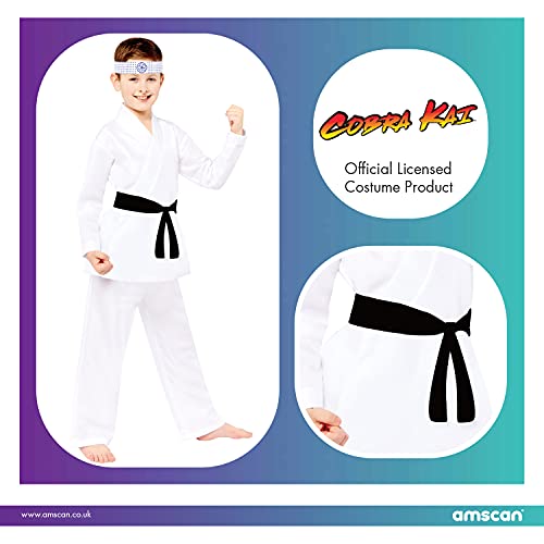 amscan Miyagi Do Karate 10-12 años Disfraz de fantasía, Blanco, Unisex niños