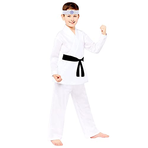 amscan Miyagi Do Karate 10-12 años Disfraz de fantasía, Blanco, Unisex niños