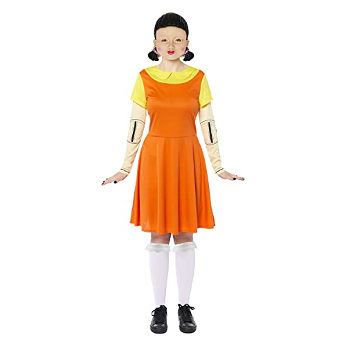 amscan Women's Official Squid Game Doll Deluxe Fancy Dress Costume