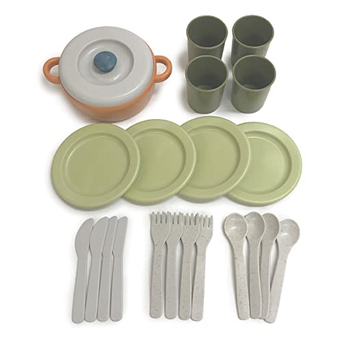 Andreu Toys- Bio Dinner Set (4 People) -In A Box Juguetes de Cocina, Multicolor (15604)