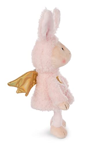 Ángel de la guarda La Bunnie de 30 cm con corazón dorado y alas en caja de regalo – Ángel de peluche para niñas, niños y bebés – Peluche para abrazar, jugar y regalar