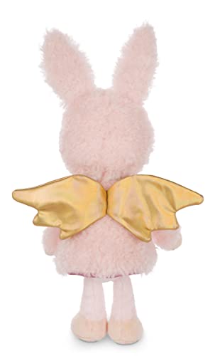 Ángel de la guarda La Bunnie de 30 cm con corazón dorado y alas en caja de regalo – Ángel de peluche para niñas, niños y bebés – Peluche para abrazar, jugar y regalar