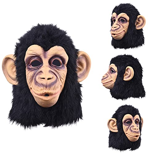 Animal Chimpancé Realista, Máscara Simio, Máscara Chimpancé Simio Animal, Chimpancé, Casco Gorila, Disfraz Inflable Paseo Gorila, Máscara Anima
