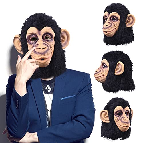 Animal Chimpancé Realista, Máscara Simio, Máscara Chimpancé Simio Animal, Chimpancé, Casco Gorila, Disfraz Inflable Paseo Gorila, Máscara Anima