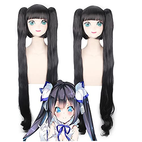 Anime Sword Oratoria Hestia Kami Sama Cosplay Peluca Negro Suelto Ondulado Pelo Sintético Hestia Perucas Cosplay Pelucas + Gorra De Peluca Talla Única Hestia Wig Pl-144