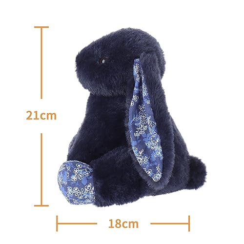 Apricot Lamb Field Bunny Deep Blue – Peluche de peluche para niñas, niños y bebés – Peluche esponjoso para jugar, coleccionar y abrazar – Peluche de hipopótamo