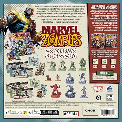 Asmodee- Marvel Juego de Mesa, CMNMZB07FR, Extensión: Los Guardianes de la Galaxia