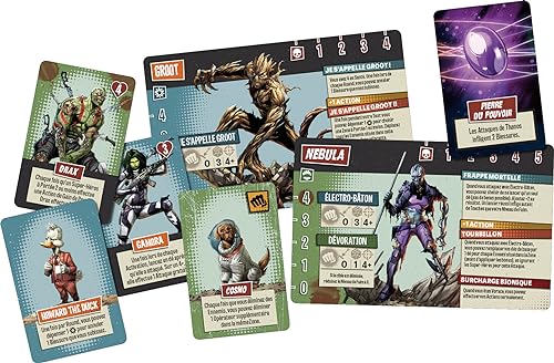 Asmodee- Marvel Juego de Mesa, CMNMZB07FR, Extensión: Los Guardianes de la Galaxia