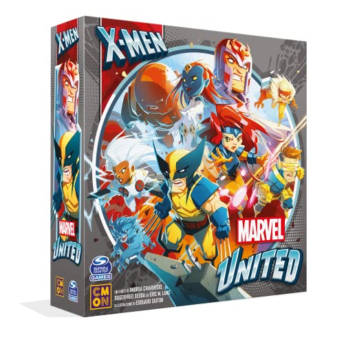 Asmodee - Marvel United X-Men - Juego de Mesa, 1-4 Jugadores, más de 10 años, edición en Italiano