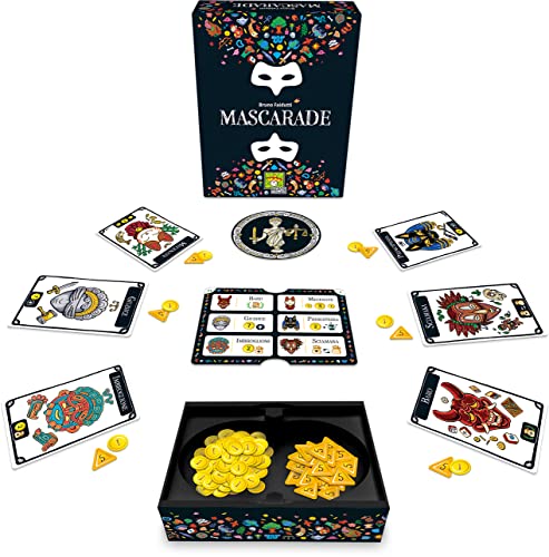 Asmodee - Mascarade, edición 2021, Juego de Mesa, Idioma Italiano, 8409, de 4 a 6 Jugadores