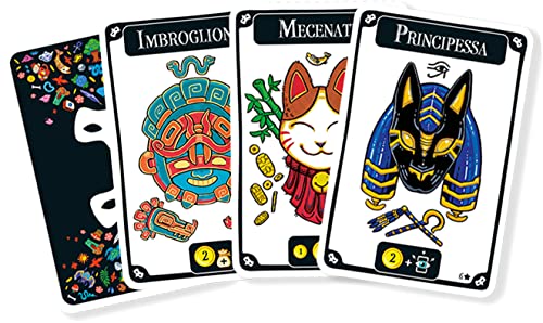 Asmodee - Mascarade, edición 2021, Juego de Mesa, Idioma Italiano, 8409, de 4 a 6 Jugadores