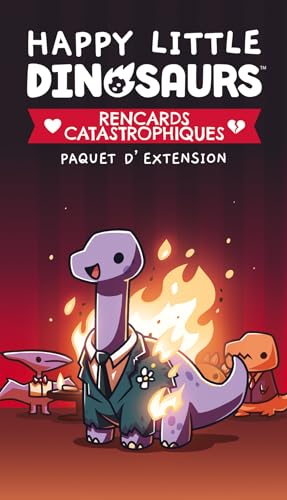 Asmodee TeeTurtle Happy Little Dinosauris: Citas catastróficas - Juegos de Mesa - Juegos de Cartas - Juegos para Adultos y niños a Partir de 8 años - 2 a 4 Jugadores - Versión Francesa