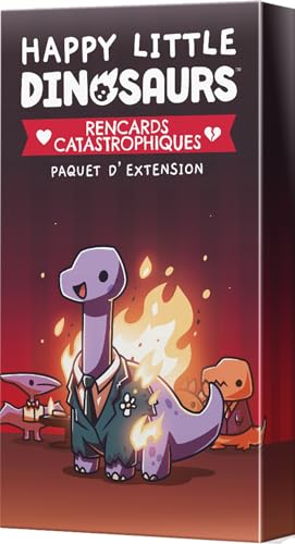 Asmodee TeeTurtle Happy Little Dinosauris: Citas catastróficas - Juegos de Mesa - Juegos de Cartas - Juegos para Adultos y niños a Partir de 8 años - 2 a 4 Jugadores - Versión Francesa