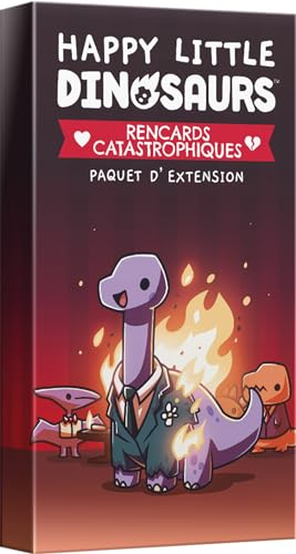 Asmodee TeeTurtle Happy Little Dinosauris: Citas catastróficas - Juegos de Mesa - Juegos de Cartas - Juegos para Adultos y niños a Partir de 8 años - 2 a 4 Jugadores - Versión Francesa