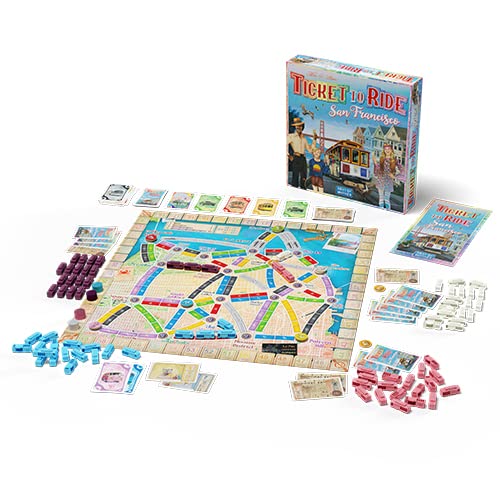 Asmodee - Ticket To Ride San Francisco, Juego de Mesa, 2-4 Jugadores, 8+ años, edición en Italiano