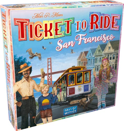 Asmodee - Ticket To Ride San Francisco, Juego de Mesa, 2-4 Jugadores, 8+ años, edición en Italiano