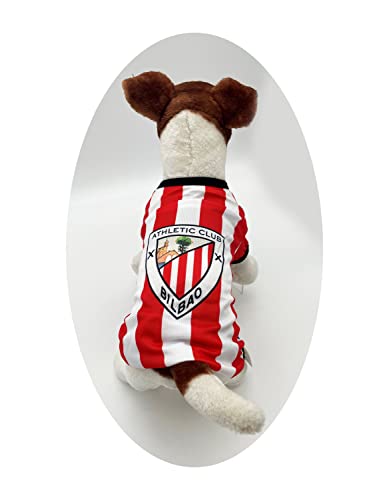 Athletic Club Bilbao - Camiseta para Perro o Gato, 8 Tallas Disponibles, Equipación del Equipo, Talla M, Calidad Alta, Producto Oficial (CyP Brands)