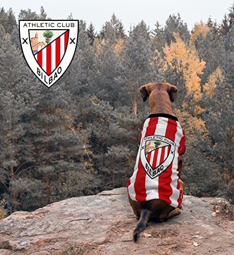 Athletic Club Bilbao - Camiseta para Perro o Gato, 8 Tallas Disponibles, Equipación del Equipo, Talla M, Calidad Alta, Producto Oficial (CyP Brands)