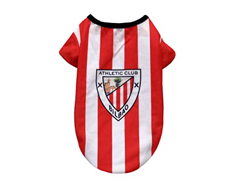 Athletic Club Bilbao - Camiseta para Perro o Gato, 8 Tallas Disponibles, Equipación del Equipo, Talla M, Calidad Alta, Producto Oficial (CyP Brands)