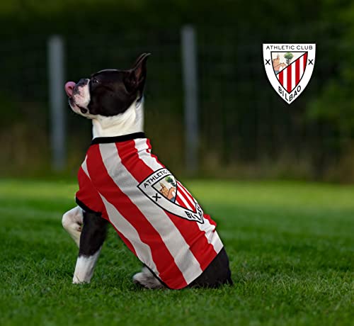 Athletic Club Bilbao - Camiseta para Perro o Gato, 8 Tallas Disponibles, Equipación del Equipo, Talla M, Calidad Alta, Producto Oficial (CyP Brands)