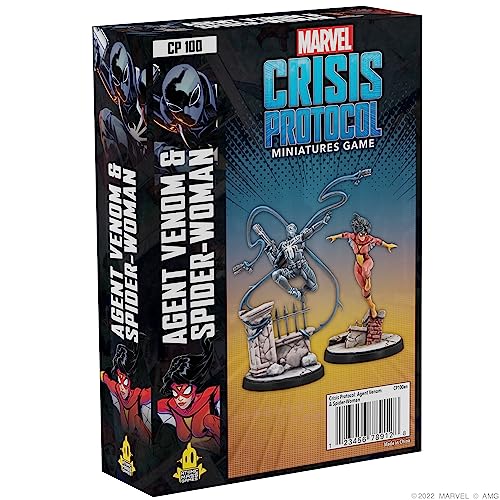 Atomic Mass Games, Marvel Crisis Protocol, Agent Venom & Spider-Woman, Juego de Miniaturas en Inglés