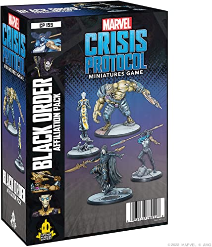 Atomic Mass Games - Marvel Crisis Protocol - Black Order Affiliation Pack - Juego de Miniaturas en Inglés