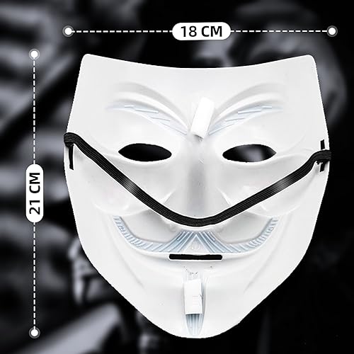 Atuoxing 4 PCS V para Vendetta Mascara Disfraz Mascara Halloween de Fiesta de Cosplay Máscara de Hacker Máscara Anónimo para Adultos Niños