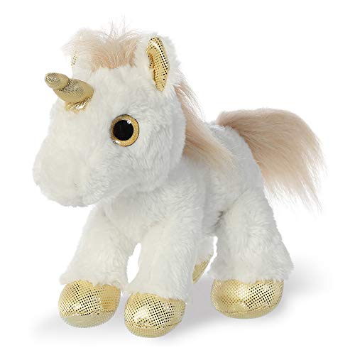 Aurora- Peluches y muñecas, Color Blanco y Dorado, 31cm (60856)