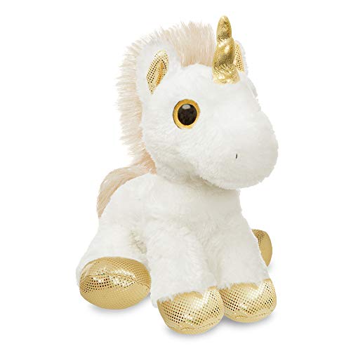 Aurora- Peluches y muñecas, Color Blanco y Dorado, 31cm (60856)